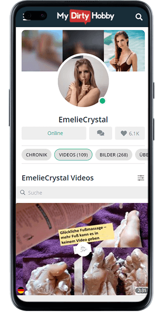 Emelie Crystal bei MyDirtyHobby